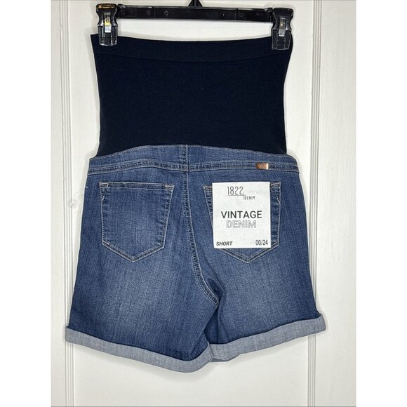 1822 Vintage Denim Maternity Short Size 00/24. New. Distressed Denim - Picture 4 of 4
